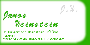 janos weinstein business card